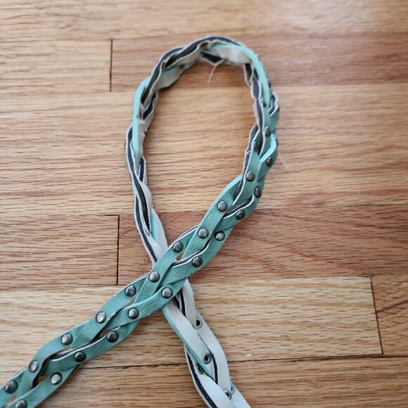 Custom Vintage Nine West Handbag Upcycled With Native American Aqua Stone - Picture 7 of 7